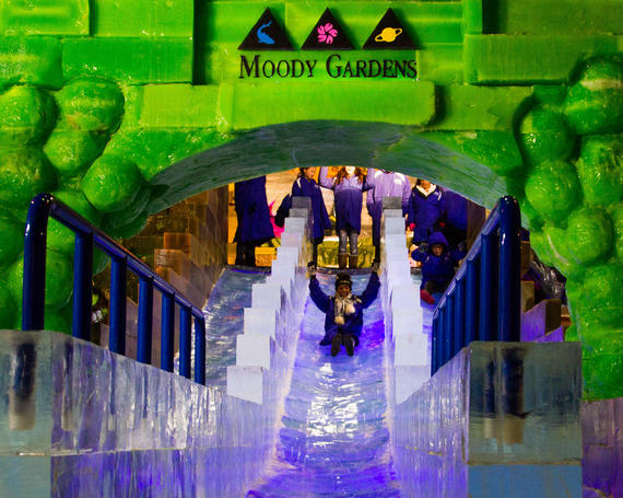 moody gardens ice slide galveston tx