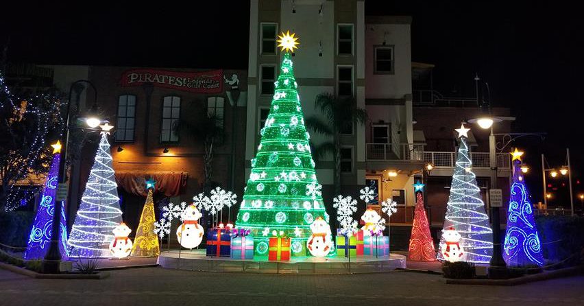 Lanterns & Lights in Saengerfest Park Christmas in Galveston